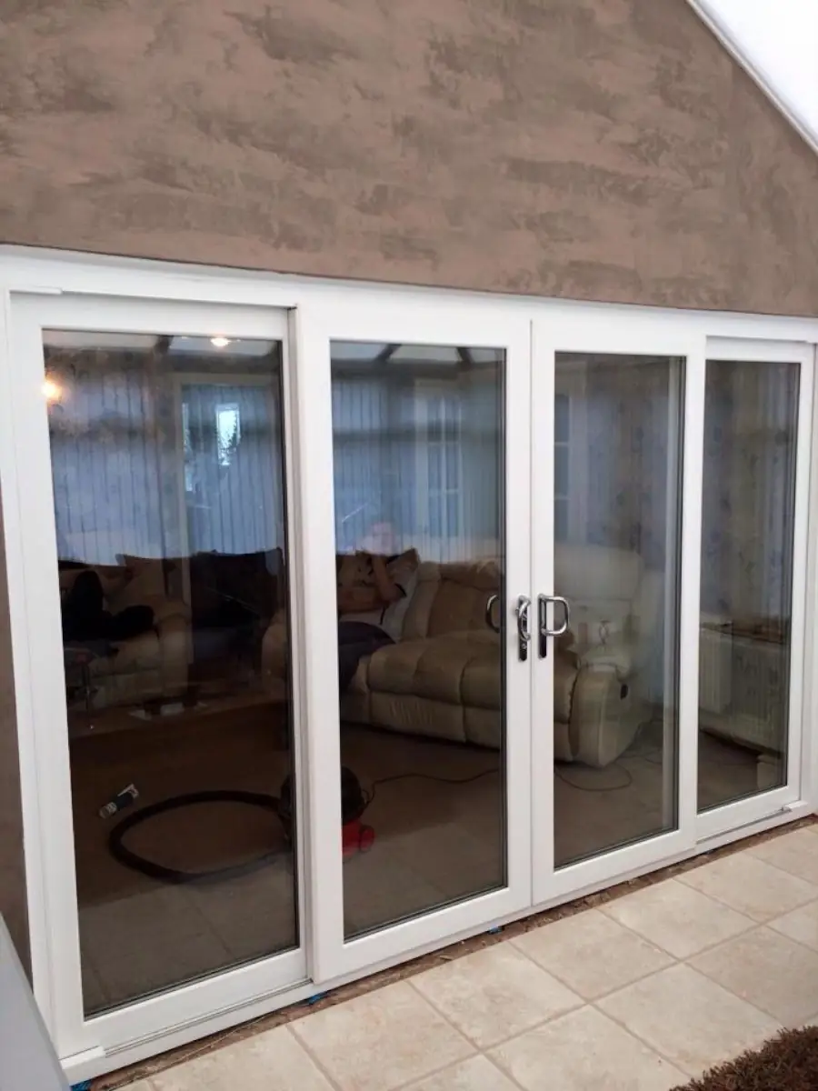 White Double Patio Doors