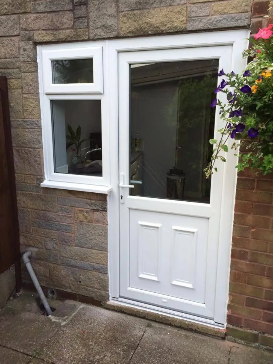White Half Lincoln Clear Upvc Door2