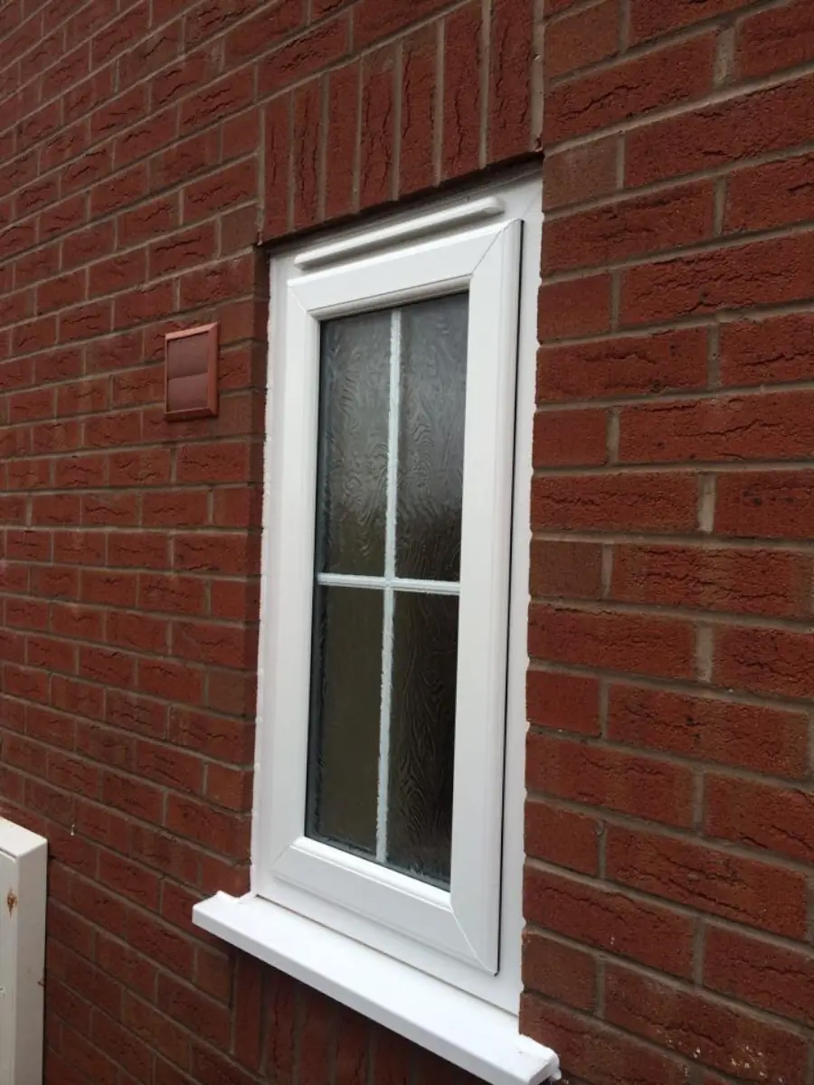 White Upvc Window With White Georgian Bar 2